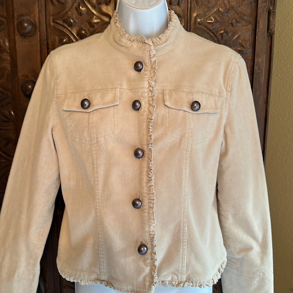 Trousers Etc cream corduroy blazer-size 4